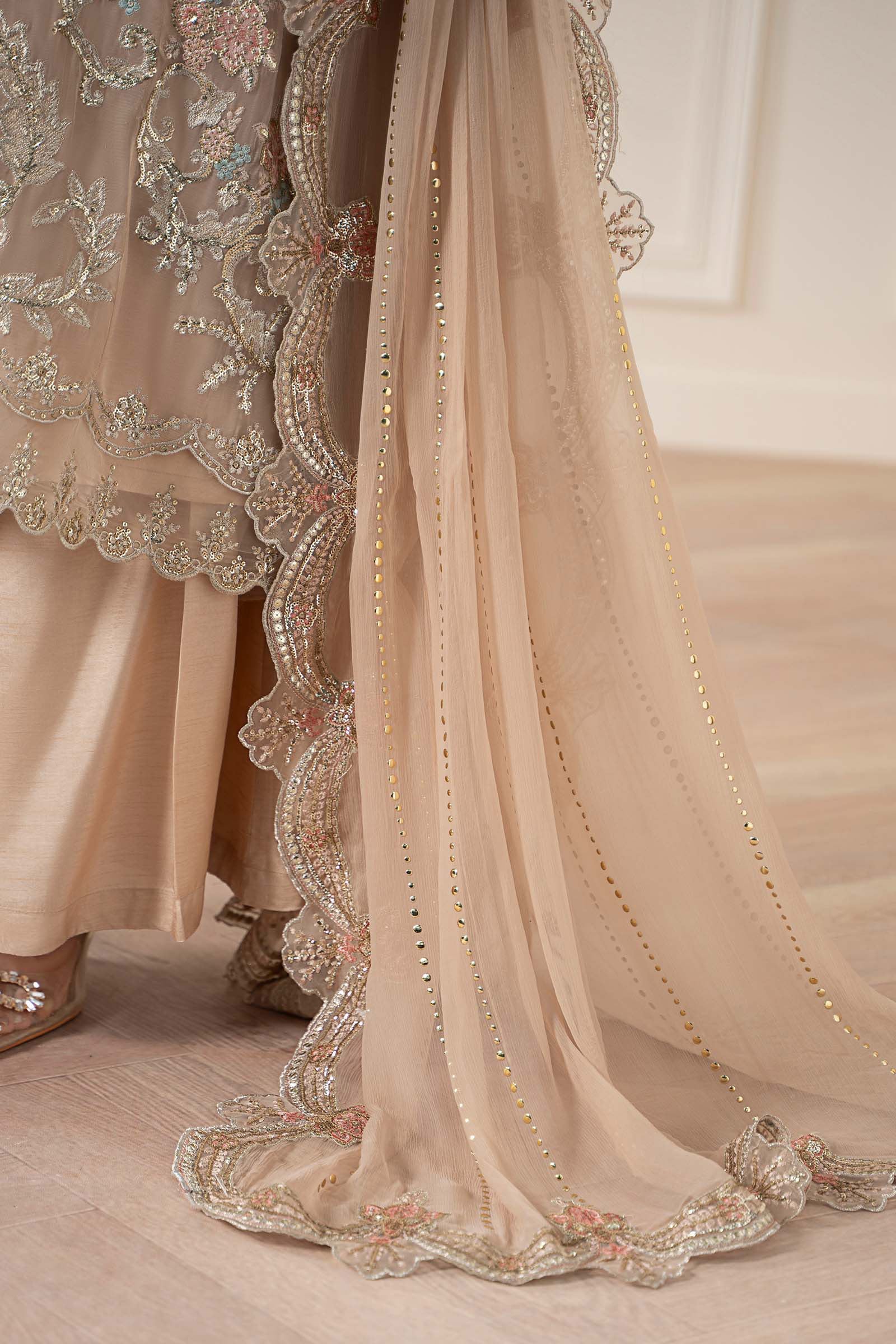 3 Piece Embroidered Chiffon Suit